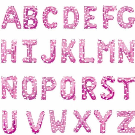 Globos Rosas De Letras