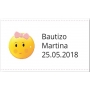 Adhesivos personalizados bautizo niña