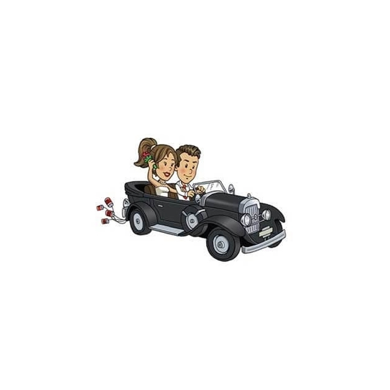 Pegatina Boda Novios Will & Grace Pegatina Boda Novios Will & Grace