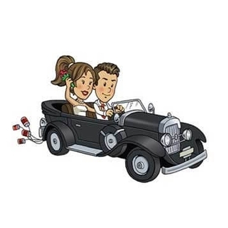 Pegatina Boda Novios Will & Grace