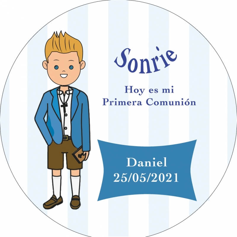Adhesivo Redondo Niño Comunión Adhesivo Redondo Niño Comunión