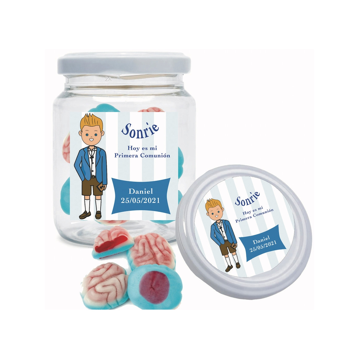Tarro chuches comunión personalizado