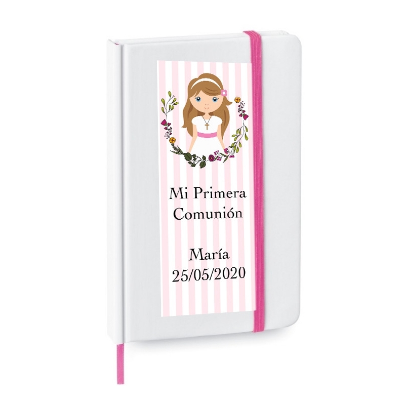 Libreta comunión niña detalles personalizados