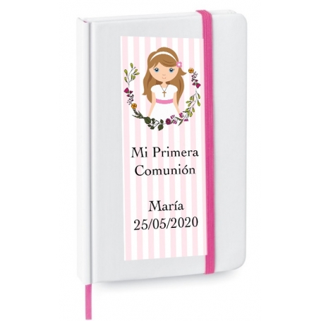 Libreta comunión niña detalles personalizados