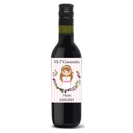 Detalles Invitados Comunión Botella Tinto Personalizada