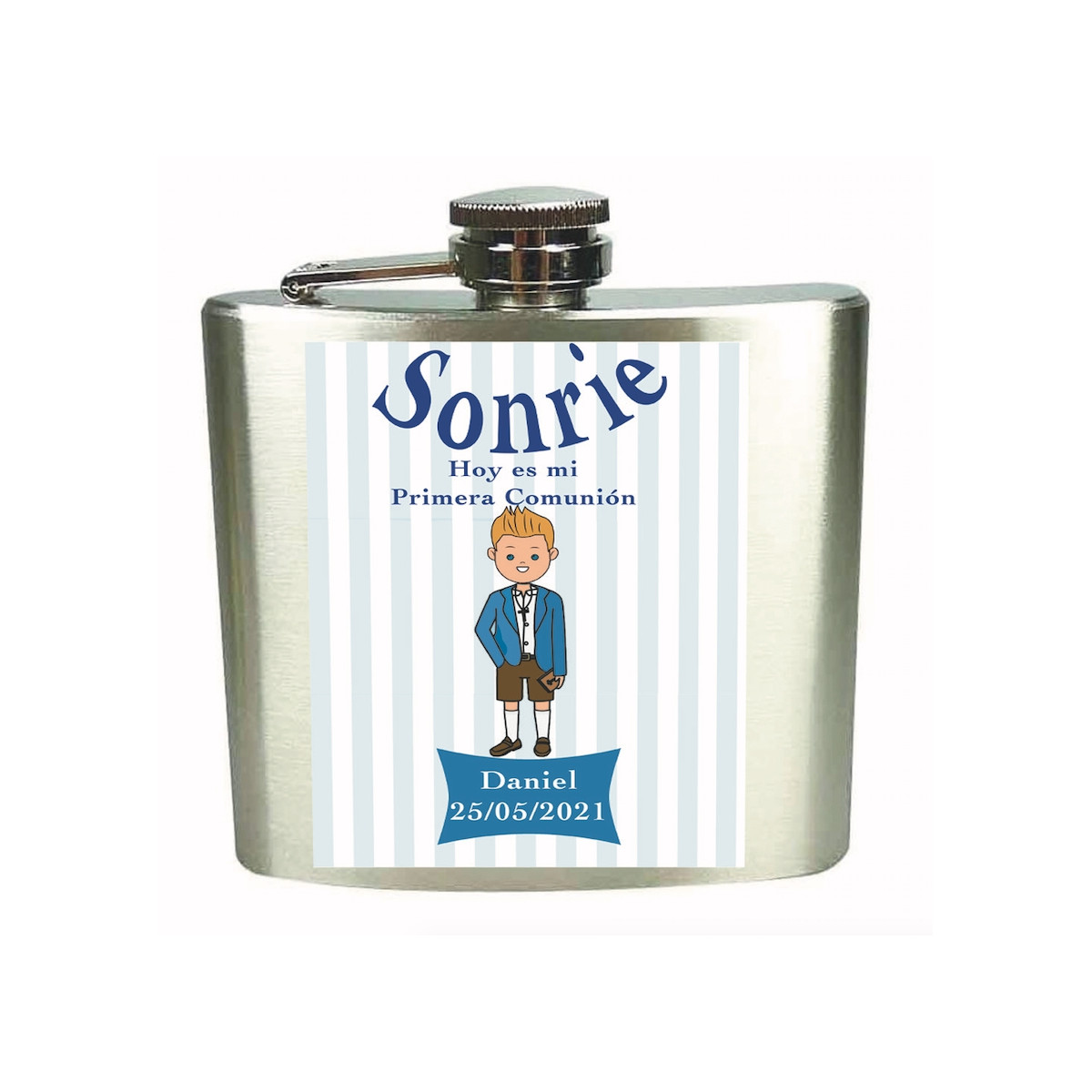 Petaca para invitados comunión personalizada