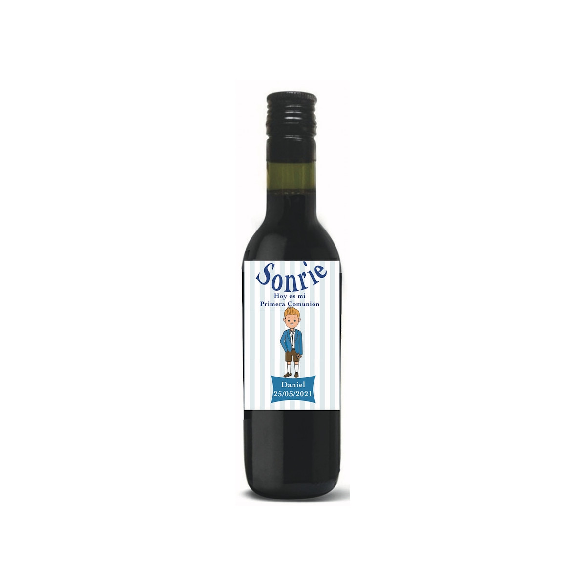 Recuerdos Comunión Hombre Vino Tinto personalizado
