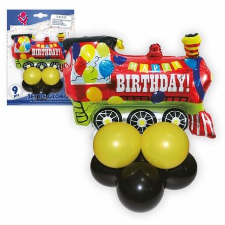 Pack de globos poliamida tren