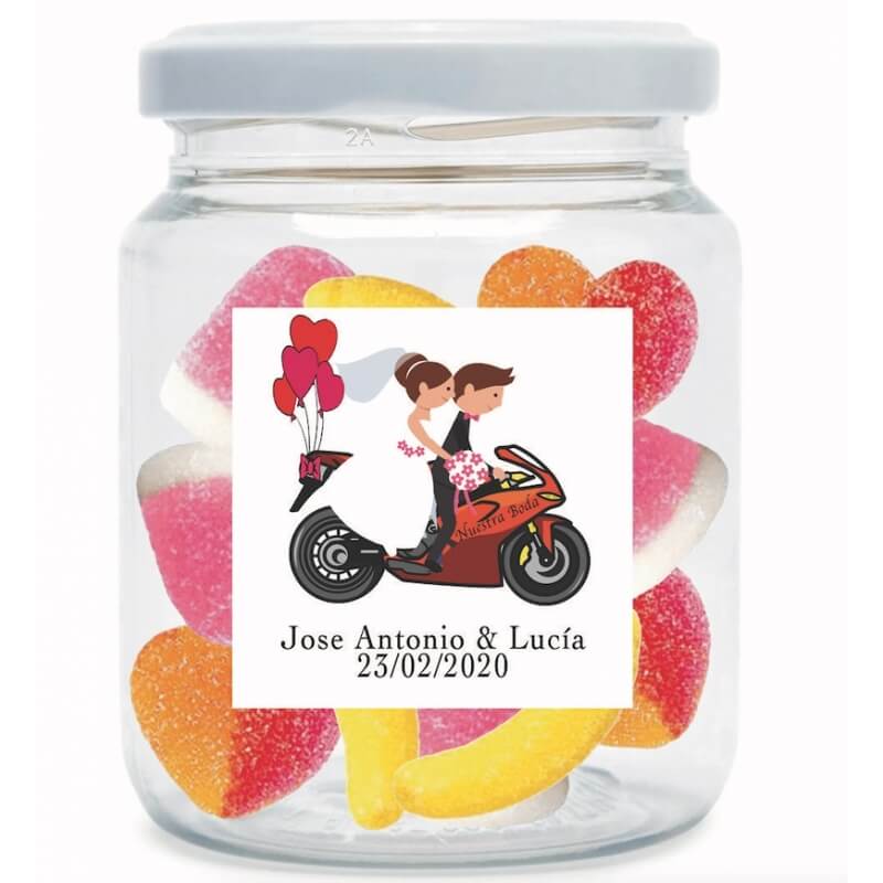 Tarros para mesa de chuches personalizado