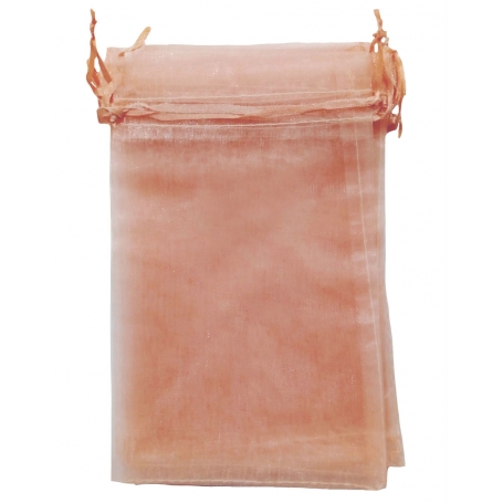 Bolsa De Organza Naranja Claro 9 X 15