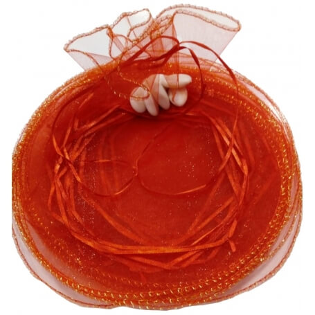 Bolsa De Organza Para Arroz Color Roja Y Para Pétalos