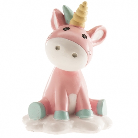 Figura de unicornio para tarta de bautizo comunión barata