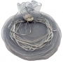 Bolsa De Organza Para Arroz Color Plata Y Para Pétalos