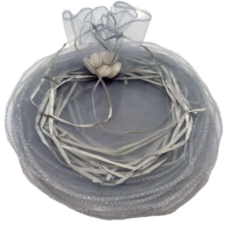 Bolsa De Organza Para Arroz Color Plata Y Para Pétalos
