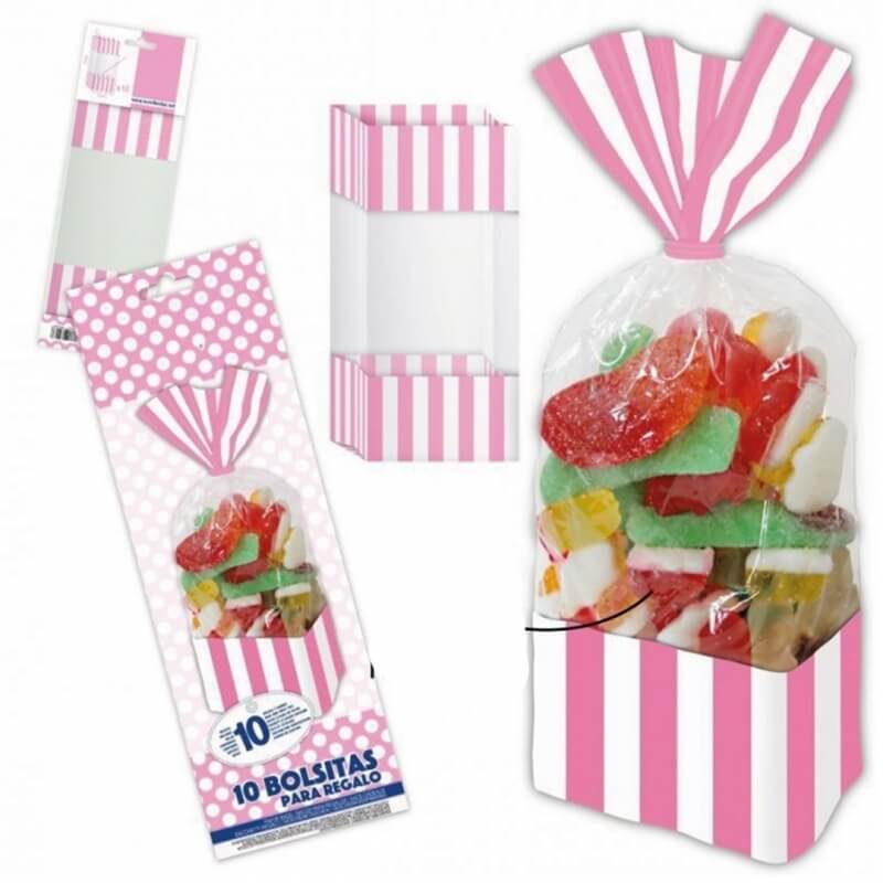 Pack de bolsas de chuches cuadradas