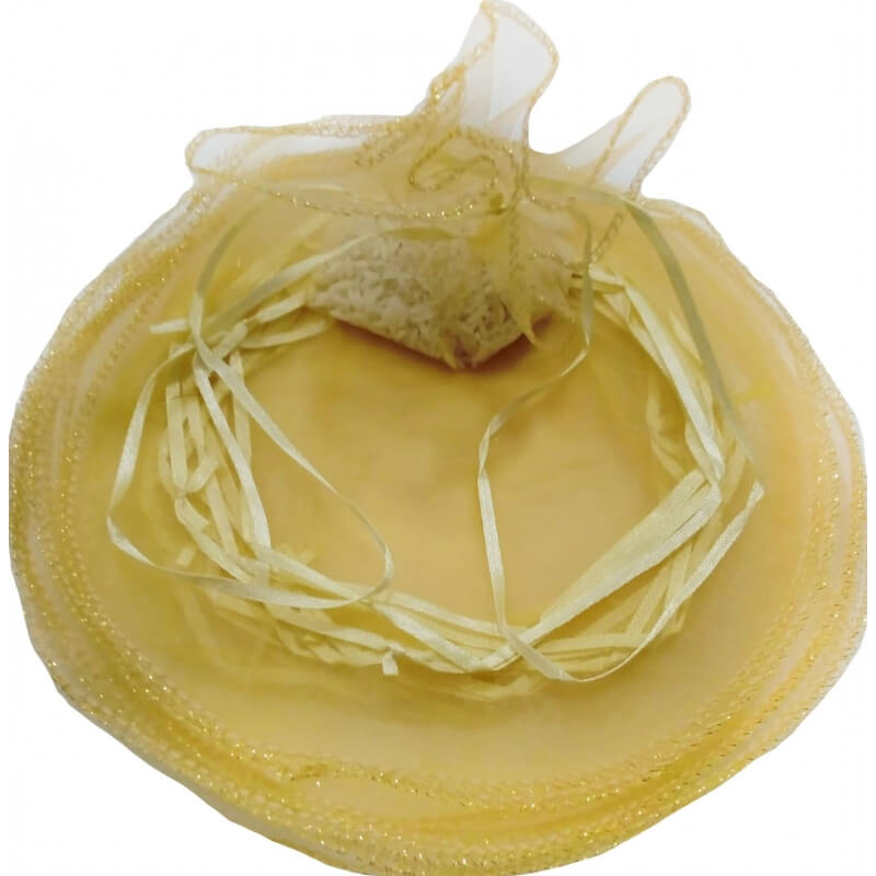 Bolsa De Organza Para Arroz Y Pétalos Color Dorada Bolsa De Organza Para Arroz Y Pétalos Color Dorada