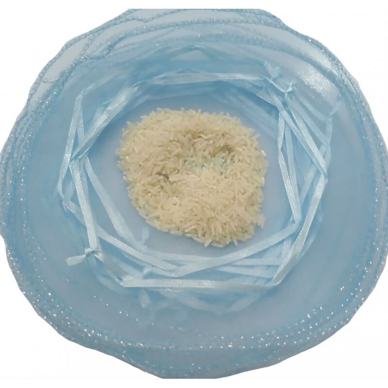 Bolsa De Organza Para Arroz Color Celeste Bolsa De Organza Para Arroz Color Celeste