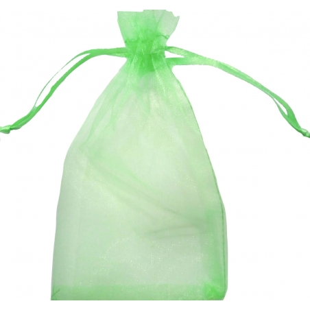 Bolsa De Organza Verde Claro 9 X 15