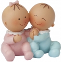 Figura Bautizo Mellizos Para Tarta Barata