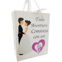 Bolsas con frase para detalles de boda