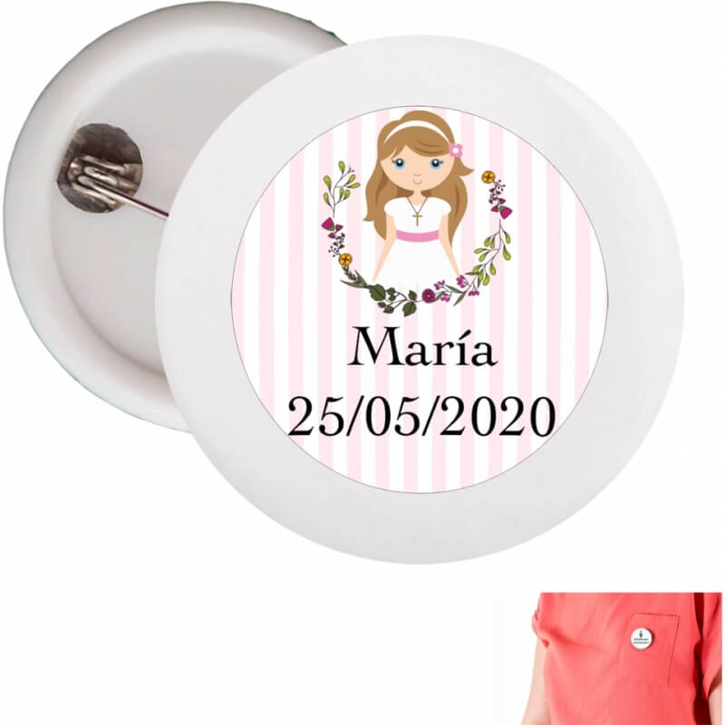 Chapa Personalizada Niña Comunión Detalles Personalizados Chapa Personalizada Niña Comunión Detalles Personalizados