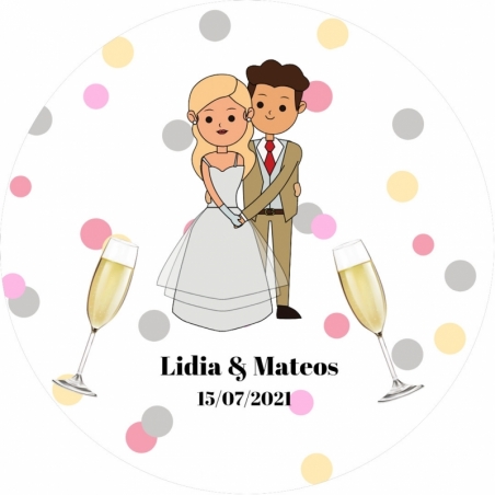 Chapas personalizadas boda 