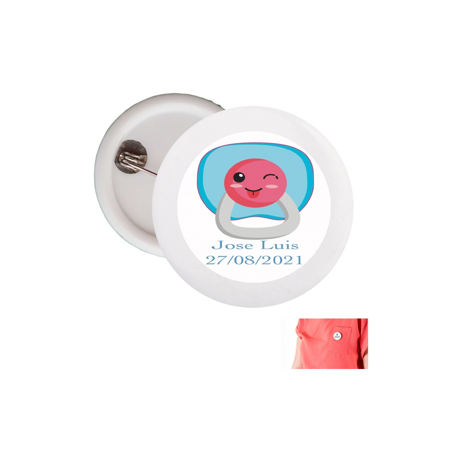 Chapa bautizo personalizada