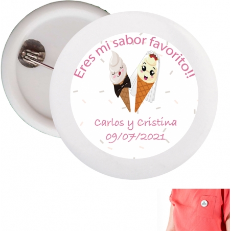 Chapas para bodas divertida detalles personalizados