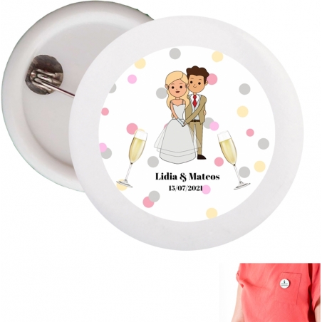 Chapas personalizadas boda detalles personalizados