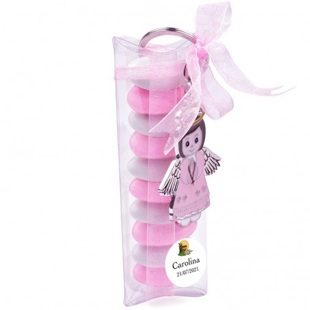 Llavero Con Peladillas En Caja De Acetato Personalizada