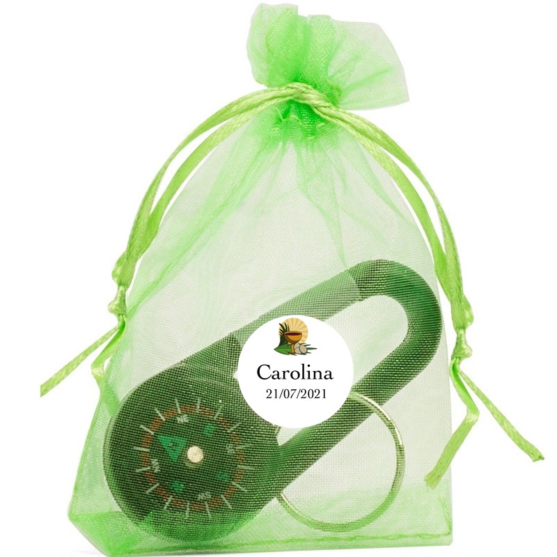Brújula En Bolsa De Organza Personalizada Para Comunión Brújula En Bolsa De Organza Personalizada Para Comunión