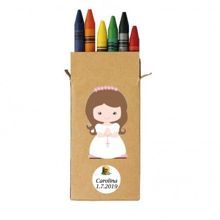 Lápices De Cera Para Comunión De Niña Detalles...