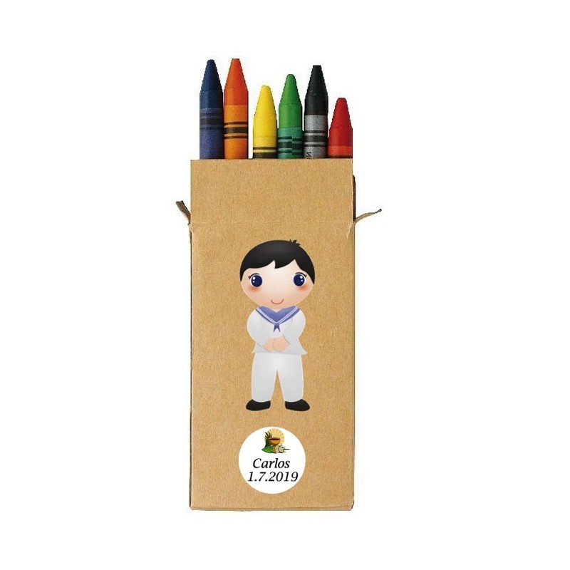 Lápices De Cera Para Comunión De Niño Detalles Personalizados Lápices De Cera Para Comunión De Niño Detalles Personalizados