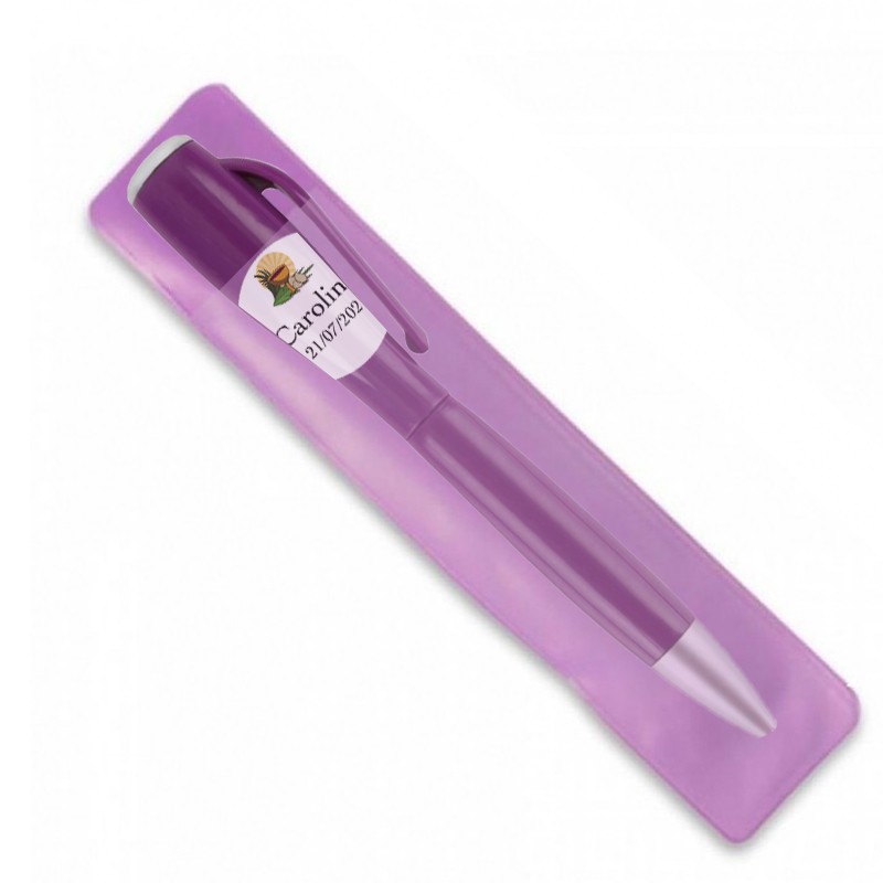 Bolígrafo Morado De Comunión Con Linterna Bolígrafo Morado De Comunión Con Linterna