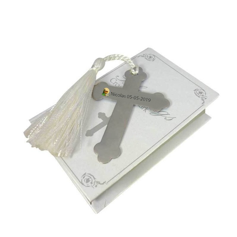 Punto De Libro Cruz Comunión Detalles Personalizados Punto De Libro Cruz Comunión Detalles Personalizados