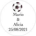 Adhesivos De Fútbol Con Nombres Detalles Personalizados Boda Tamaño Mini