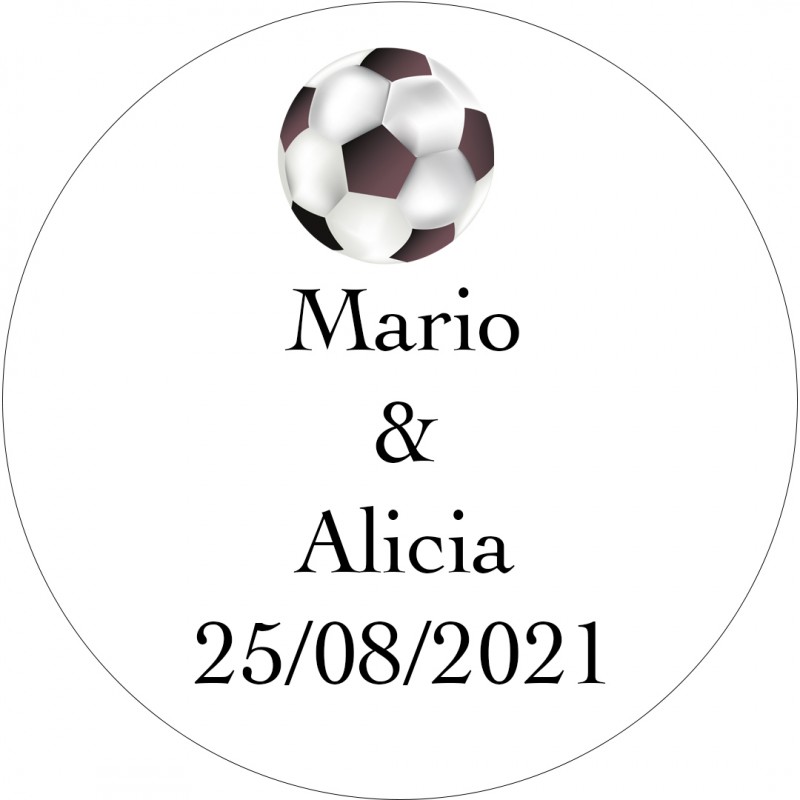 Adhesivos De Fútbol Con Nombres Detalles Personalizados Boda Tamaño Mini Adhesivos De Fútbol Con Nombres Detalles Personalizados Boda Tamaño Mini