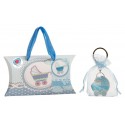Llavero Bebé En Bolsa De Organza Presentado En Cajita Original Personalizada