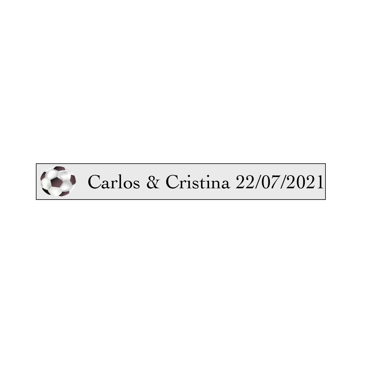 Adhesivos fútbol con nombres y fecha