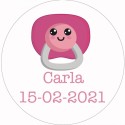 Chocolates para bautizo niña personalizado