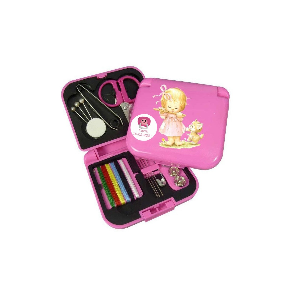 Costureros para bautizo personalizado