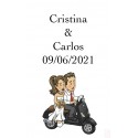 Pegatinas Bodas Will & Grace En Moto