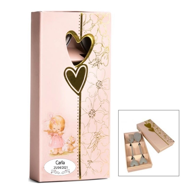 Cubiertos En Caja Decorada Personalizada Para Recuerdos Cubiertos En Caja Decorada Personalizada Para Recuerdos