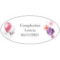 Etiquetas con globos