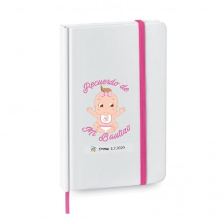 Libreta Personalizada Para Bautizo De Niña Detalles...