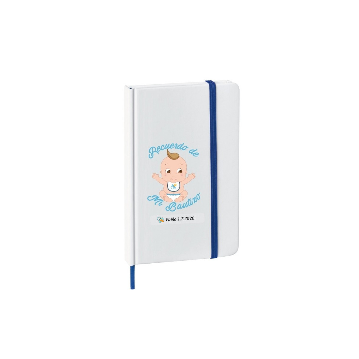 Libreta personalizada para bautizo de niño 