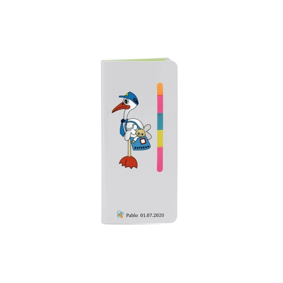 Libreta de post it personalizada para bautizos 