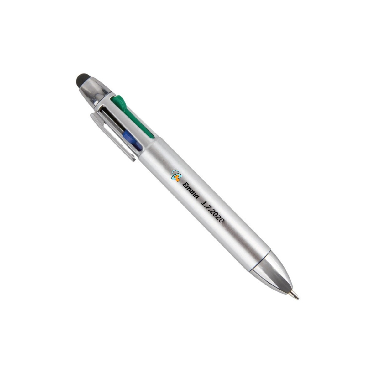 Bolígrafo con cuatro colores para bautizo personalizado