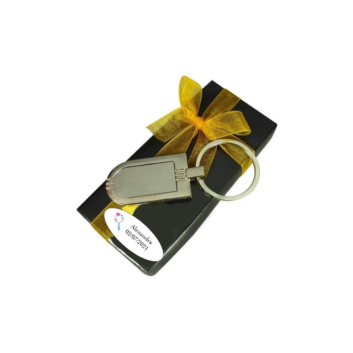 Llaveros de metal para bautizos personalizado