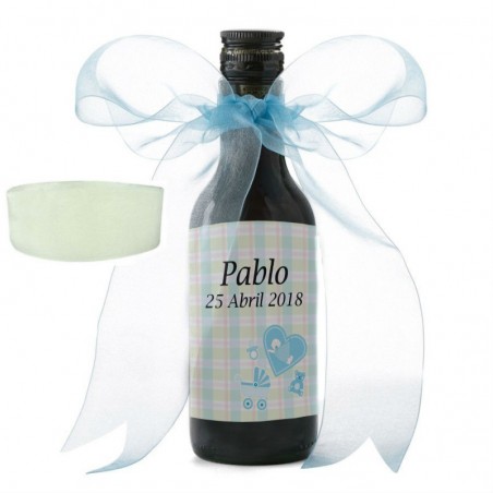 Botellas de vino para bautizo personalizada